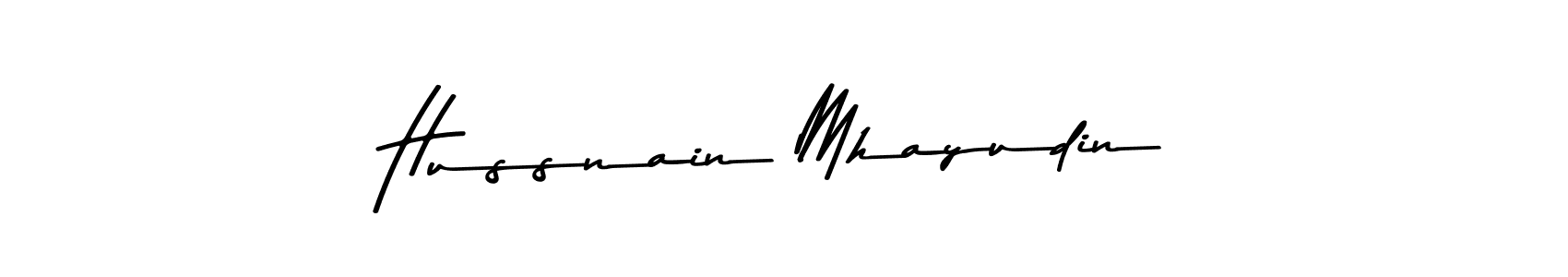 Hussnain Mhayudin stylish signature style. Best Handwritten Sign (Asem Kandis PERSONAL USE) for my name. Handwritten Signature Collection Ideas for my name Hussnain Mhayudin. Hussnain Mhayudin signature style 9 images and pictures png