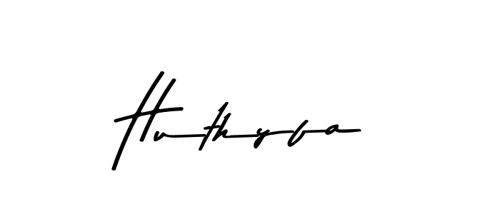 Design your own signature with our free online signature maker. With this signature software, you can create a handwritten (Asem Kandis PERSONAL USE) signature for name Huthyfa. Huthyfa signature style 9 images and pictures png