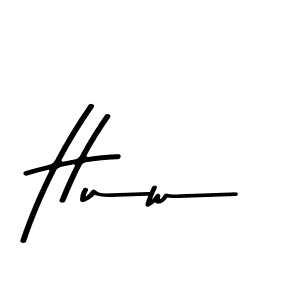 Use a signature maker to create a handwritten signature online. With this signature software, you can design (Asem Kandis PERSONAL USE) your own signature for name Huw. Huw signature style 9 images and pictures png