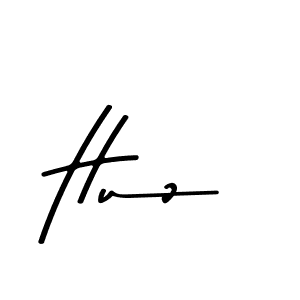 Huz stylish signature style. Best Handwritten Sign (Asem Kandis PERSONAL USE) for my name. Handwritten Signature Collection Ideas for my name Huz. Huz signature style 9 images and pictures png