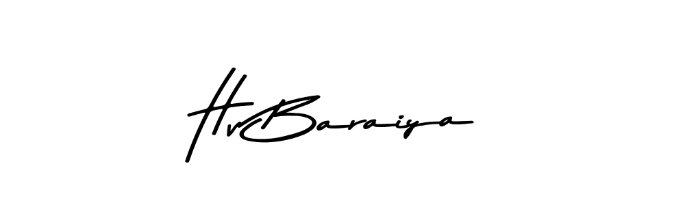 if you are searching for the best signature style for your name Hv Baraiya. so please give up your signature search. here we have designed multiple signature styles  using Asem Kandis PERSONAL USE. Hv Baraiya signature style 9 images and pictures png