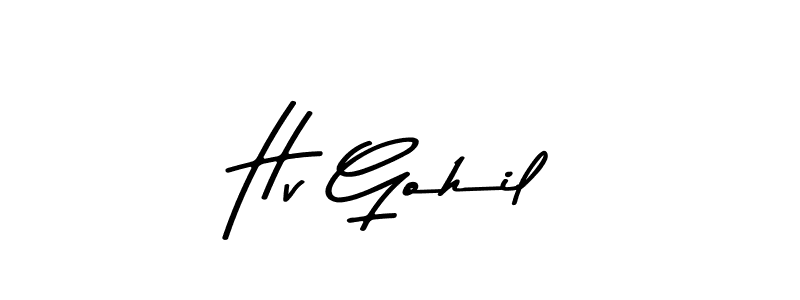 The best way (Asem Kandis PERSONAL USE) to make a short signature is to pick only two or three words in your name. The name Hv Gohil include a total of six letters. For converting this name. Hv Gohil signature style 9 images and pictures png
