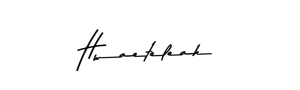 How to make Hwaeteleah signature? Asem Kandis PERSONAL USE is a professional autograph style. Create handwritten signature for Hwaeteleah name. Hwaeteleah signature style 9 images and pictures png