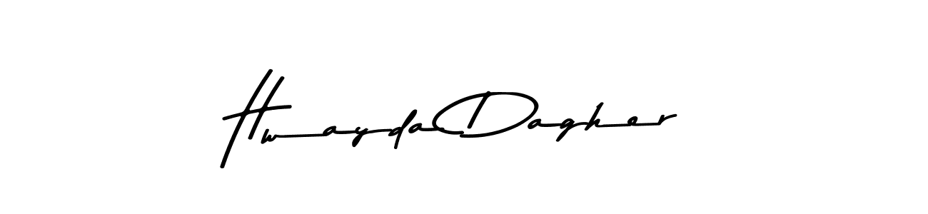 Hwayda Dagher stylish signature style. Best Handwritten Sign (Asem Kandis PERSONAL USE) for my name. Handwritten Signature Collection Ideas for my name Hwayda Dagher. Hwayda Dagher signature style 9 images and pictures png