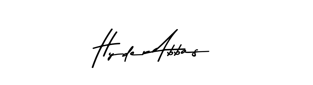 Hyder Abbas stylish signature style. Best Handwritten Sign (Asem Kandis PERSONAL USE) for my name. Handwritten Signature Collection Ideas for my name Hyder Abbas. Hyder Abbas signature style 9 images and pictures png