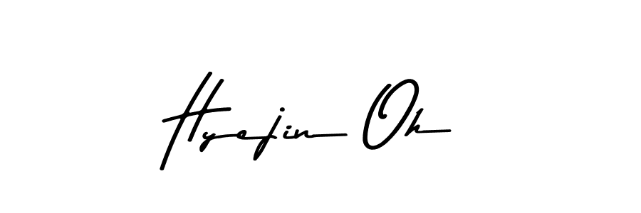 How to make Hyejin Oh name signature. Use Asem Kandis PERSONAL USE style for creating short signs online. This is the latest handwritten sign. Hyejin Oh signature style 9 images and pictures png