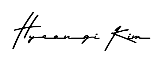 Create your official email sign-off with Hyeongi Kim name in Asem Kandis PERSONAL USE style. Crisp, clean, and perfectly legible across all screens. Hyeongi Kim signature style 9 images and pictures png