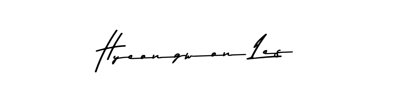 Create a beautiful signature design for name Hyeongwon Les. With this signature (Asem Kandis PERSONAL USE) fonts, you can make a handwritten signature for free. Hyeongwon Les signature style 9 images and pictures png