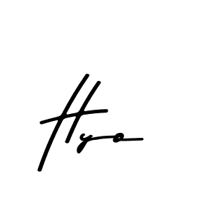 Create a beautiful signature design for name Hyo. With this signature (Asem Kandis PERSONAL USE) fonts, you can make a handwritten signature for free. Hyo signature style 9 images and pictures png