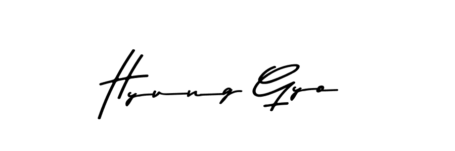 Hyung Gyo stylish signature style. Best Handwritten Sign (Asem Kandis PERSONAL USE) for my name. Handwritten Signature Collection Ideas for my name Hyung Gyo. Hyung Gyo signature style 9 images and pictures png