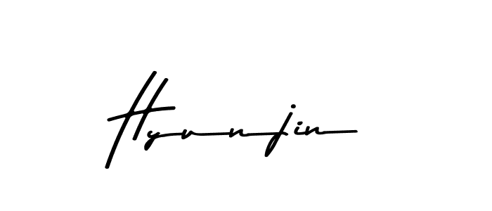 Create a beautiful signature design for name Hyunjin. With this signature (Asem Kandis PERSONAL USE) fonts, you can make a handwritten signature for free. Hyunjin signature style 9 images and pictures png