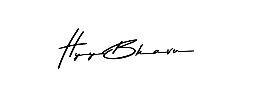 How to make Hyy Bhavu name signature. Use Asem Kandis PERSONAL USE style for creating short signs online. This is the latest handwritten sign. Hyy Bhavu signature style 9 images and pictures png