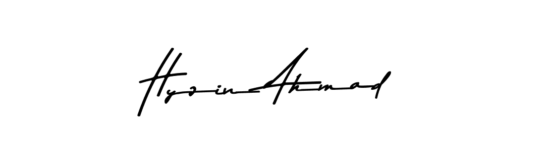 Also You can easily find your signature by using the search form. We will create Hyzin Ahmad name handwritten signature images for you free of cost using Asem Kandis PERSONAL USE sign style. Hyzin Ahmad signature style 9 images and pictures png