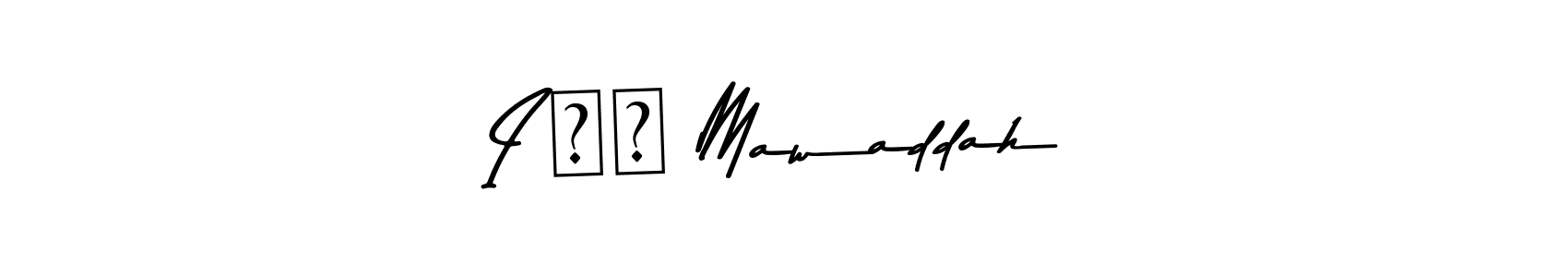 How to make I ♥️ Mawaddah name signature. Use Asem Kandis PERSONAL USE style for creating short signs online. This is the latest handwritten sign. I ♥️ Mawaddah signature style 9 images and pictures png