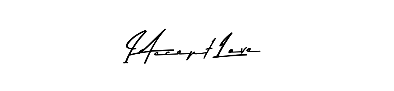 This is the best signature style for the I Accept Love name. Also you like these signature font (Asem Kandis PERSONAL USE). Mix name signature. I Accept Love signature style 9 images and pictures png