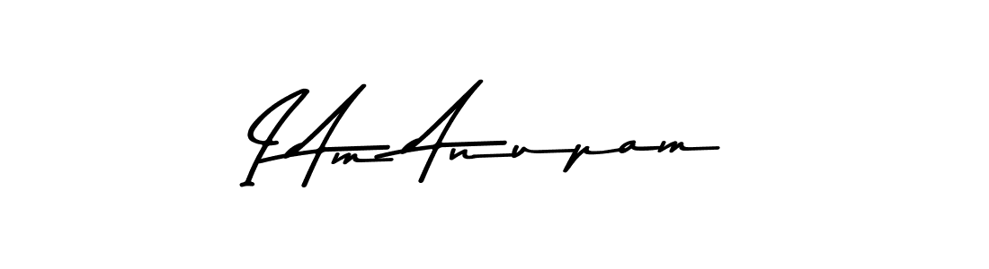 How to make I Am Anupam name signature. Use Asem Kandis PERSONAL USE style for creating short signs online. This is the latest handwritten sign. I Am Anupam signature style 9 images and pictures png