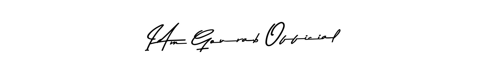 Also You can easily find your signature by using the search form. We will create I Am Gourab Official name handwritten signature images for you free of cost using Asem Kandis PERSONAL USE sign style. I Am Gourab Official signature style 9 images and pictures png