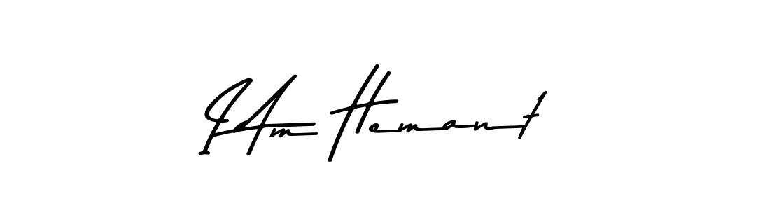 The best way (Asem Kandis PERSONAL USE) to make a short signature is to pick only two or three words in your name. The name I Am Hemant include a total of six letters. For converting this name. I Am Hemant signature style 9 images and pictures png