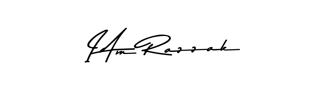 Use a signature maker to create a handwritten signature online. With this signature software, you can design (Asem Kandis PERSONAL USE) your own signature for name I Am Razzak. I Am Razzak signature style 9 images and pictures png