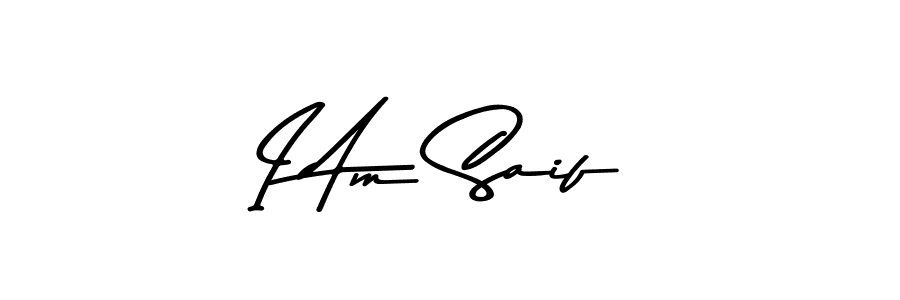 You should practise on your own different ways (Asem Kandis PERSONAL USE) to write your name (I Am Saif) in signature. don't let someone else do it for you. I Am Saif signature style 9 images and pictures png