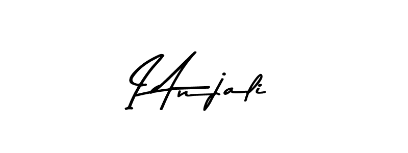 How to make I Anjali name signature. Use Asem Kandis PERSONAL USE style for creating short signs online. This is the latest handwritten sign. I Anjali signature style 9 images and pictures png