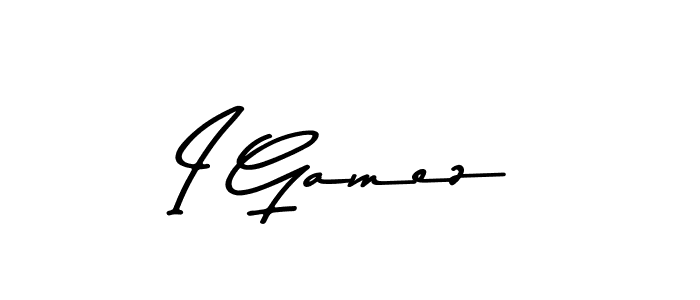 Use a signature maker to create a handwritten signature online. With this signature software, you can design (Asem Kandis PERSONAL USE) your own signature for name I Gamez. I Gamez signature style 9 images and pictures png