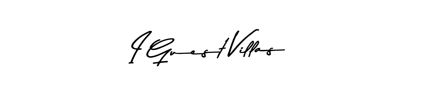 I Guest Villas stylish signature style. Best Handwritten Sign (Asem Kandis PERSONAL USE) for my name. Handwritten Signature Collection Ideas for my name I Guest Villas. I Guest Villas signature style 9 images and pictures png