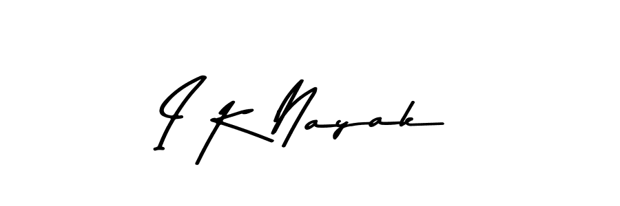 Use a signature maker to create a handwritten signature online. With this signature software, you can design (Asem Kandis PERSONAL USE) your own signature for name I K Nayak. I K Nayak signature style 9 images and pictures png