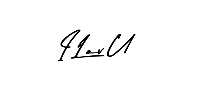 You can use this online signature creator to create a handwritten signature for the name I Lov U. This is the best online autograph maker. I Lov U signature style 9 images and pictures png