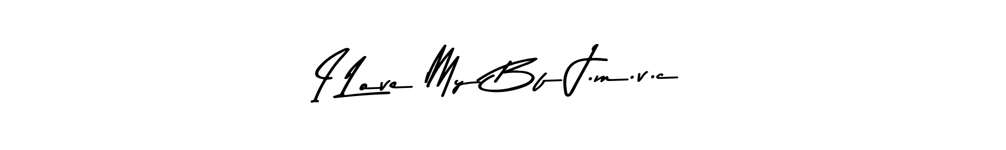 Also You can easily find your signature by using the search form. We will create I Love My Bf J.m.v.c name handwritten signature images for you free of cost using Asem Kandis PERSONAL USE sign style. I Love My Bf J.m.v.c signature style 9 images and pictures png