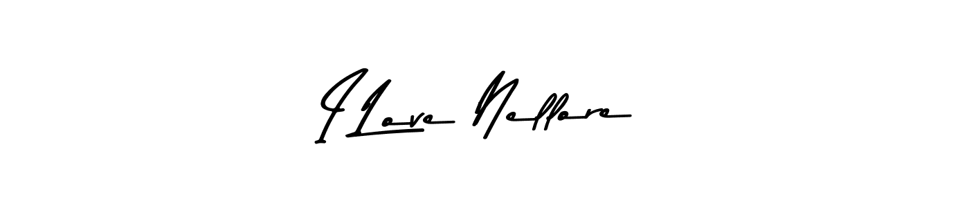 Make a beautiful signature design for name I Love Nellore. With this signature (Asem Kandis PERSONAL USE) style, you can create a handwritten signature for free. I Love Nellore signature style 9 images and pictures png