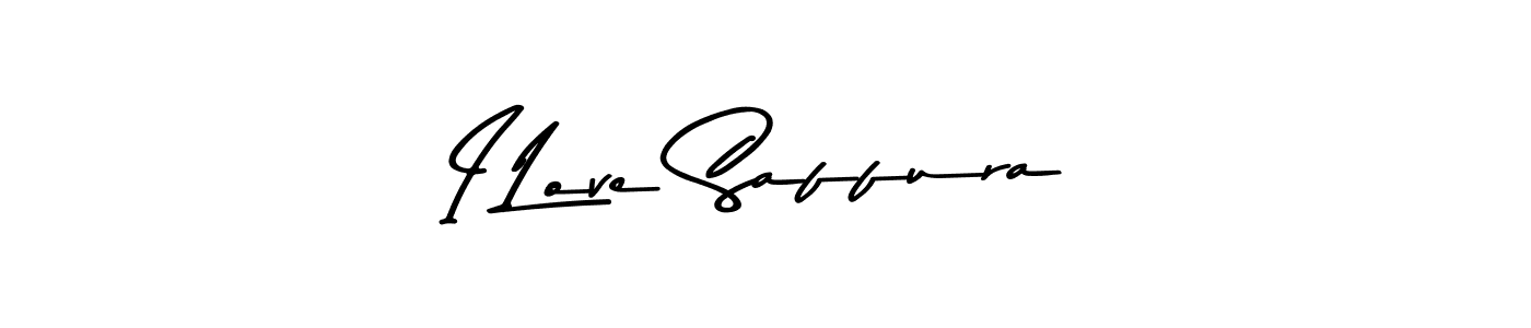 Make a beautiful signature design for name I Love Saffura. With this signature (Asem Kandis PERSONAL USE) style, you can create a handwritten signature for free. I Love Saffura signature style 9 images and pictures png