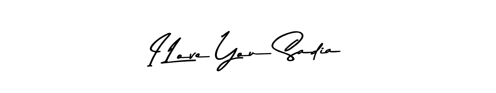 Use a signature maker to create a handwritten signature online. With this signature software, you can design (Asem Kandis PERSONAL USE) your own signature for name I Love You Sadia. I Love You Sadia signature style 9 images and pictures png