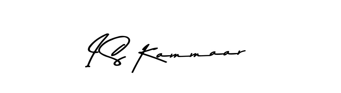 Create a beautiful signature design for name I S Kammaar. With this signature (Asem Kandis PERSONAL USE) fonts, you can make a handwritten signature for free. I S Kammaar signature style 9 images and pictures png