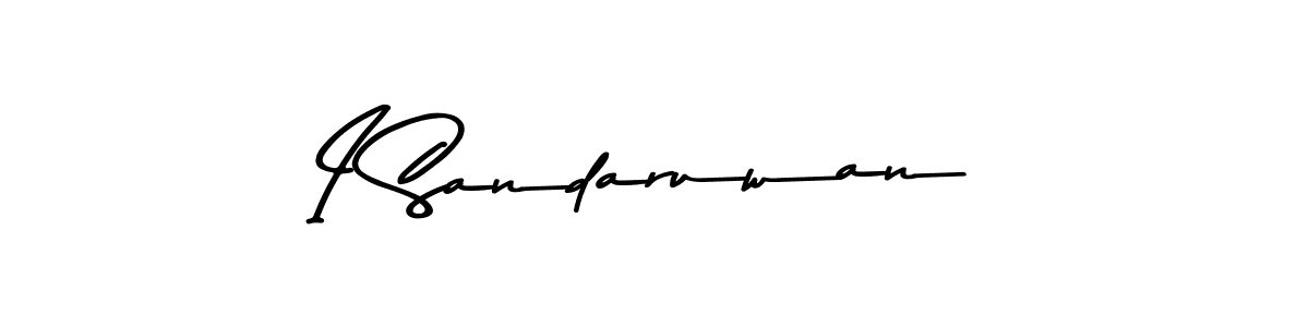 The best way (Asem Kandis PERSONAL USE) to make a short signature is to pick only two or three words in your name. The name I Sandaruwan include a total of six letters. For converting this name. I Sandaruwan signature style 9 images and pictures png