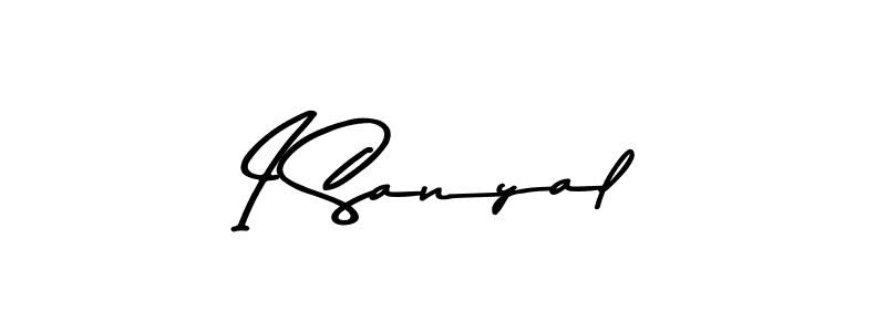 Make a beautiful signature design for name I Sanyal. With this signature (Asem Kandis PERSONAL USE) style, you can create a handwritten signature for free. I Sanyal signature style 9 images and pictures png