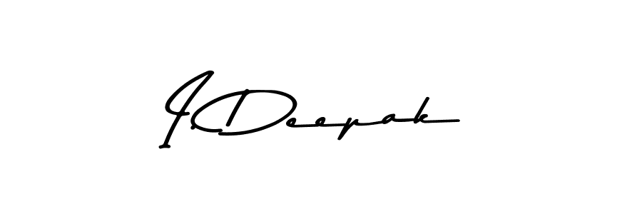 How to make I. Deepak name signature. Use Asem Kandis PERSONAL USE style for creating short signs online. This is the latest handwritten sign. I. Deepak signature style 9 images and pictures png