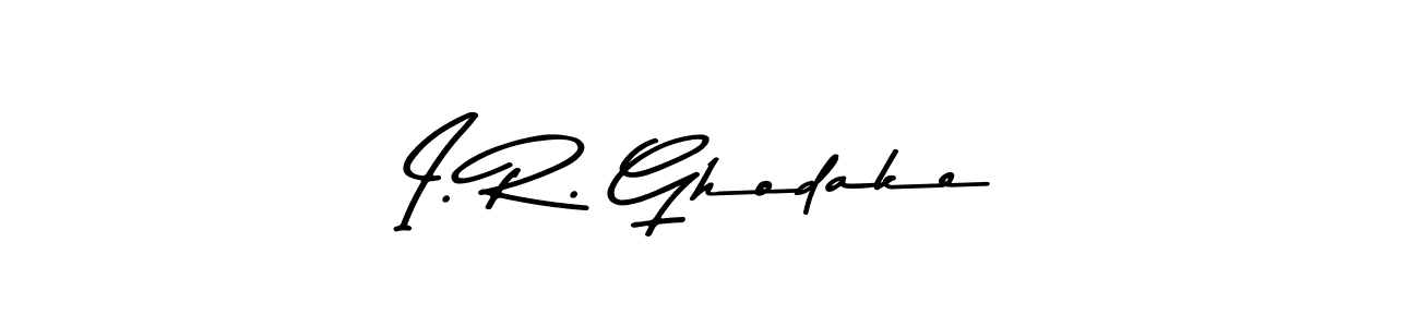 This is the best signature style for the I. R. Ghodake name. Also you like these signature font (Asem Kandis PERSONAL USE). Mix name signature. I. R. Ghodake signature style 9 images and pictures png