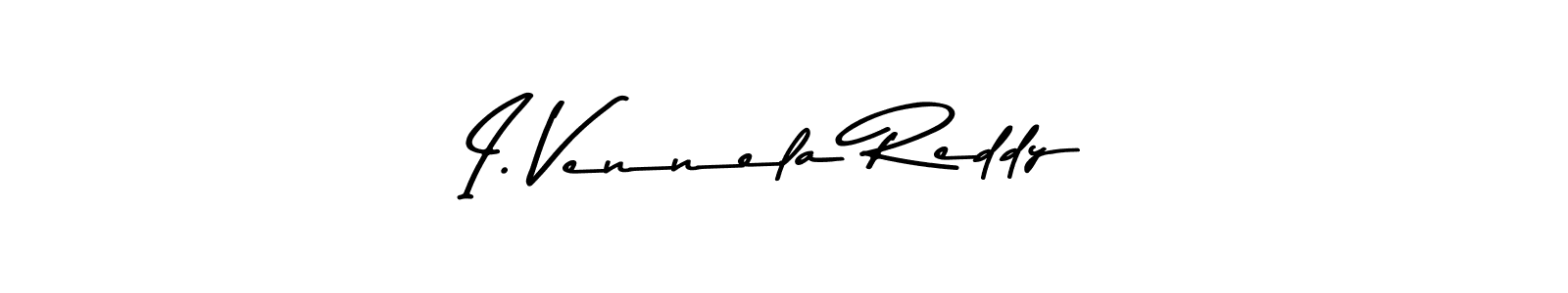 Make a beautiful signature design for name I. Vennela Reddy. With this signature (Asem Kandis PERSONAL USE) style, you can create a handwritten signature for free. I. Vennela Reddy signature style 9 images and pictures png