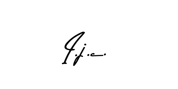 Create a beautiful signature design for name I.j.c.. With this signature (Asem Kandis PERSONAL USE) fonts, you can make a handwritten signature for free. I.j.c. signature style 9 images and pictures png