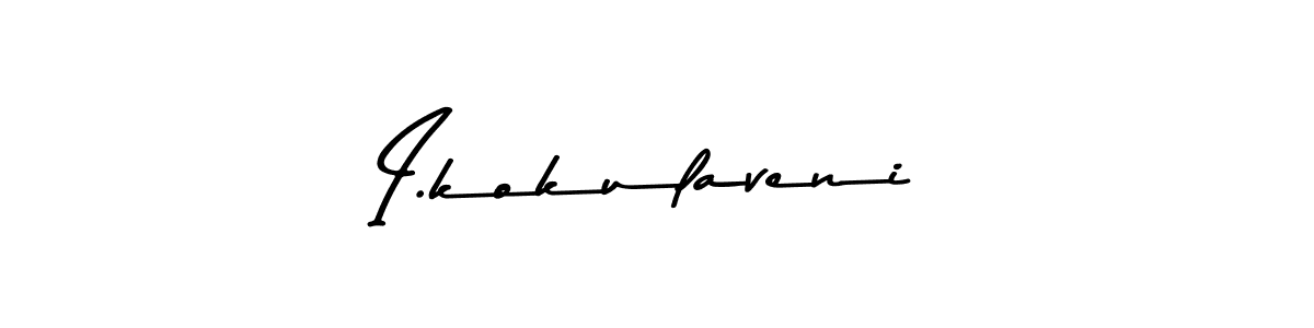 Make a beautiful signature design for name I.kokulaveni. With this signature (Asem Kandis PERSONAL USE) style, you can create a handwritten signature for free. I.kokulaveni signature style 9 images and pictures png