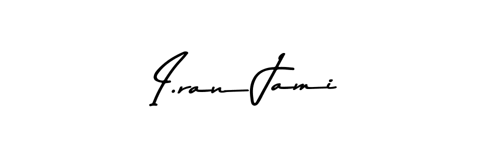 How to make I.ran Jami name signature. Use Asem Kandis PERSONAL USE style for creating short signs online. This is the latest handwritten sign. I.ran Jami signature style 9 images and pictures png