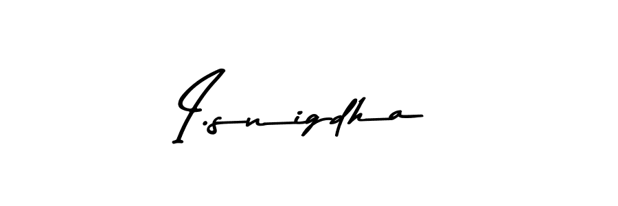 Create a beautiful signature design for name I.snigdha. With this signature (Asem Kandis PERSONAL USE) fonts, you can make a handwritten signature for free. I.snigdha signature style 9 images and pictures png
