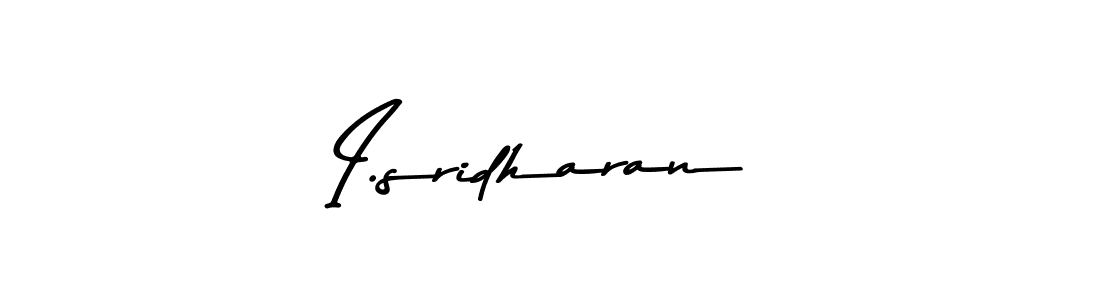 Create a beautiful signature design for name I.sridharan. With this signature (Asem Kandis PERSONAL USE) fonts, you can make a handwritten signature for free. I.sridharan signature style 9 images and pictures png