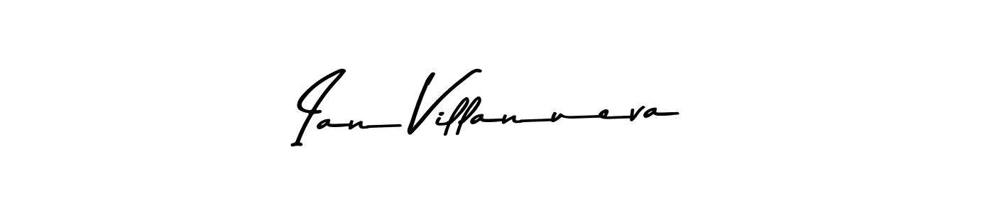 How to make Ian Villanueva name signature. Use Asem Kandis PERSONAL USE style for creating short signs online. This is the latest handwritten sign. Ian Villanueva signature style 9 images and pictures png