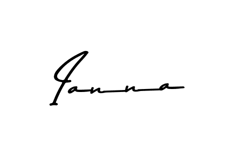 How to make Ianna name signature. Use Asem Kandis PERSONAL USE style for creating short signs online. This is the latest handwritten sign. Ianna signature style 9 images and pictures png