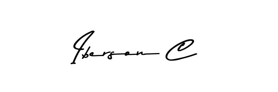 Make a beautiful signature design for name Iberson C. With this signature (Asem Kandis PERSONAL USE) style, you can create a handwritten signature for free. Iberson C signature style 9 images and pictures png