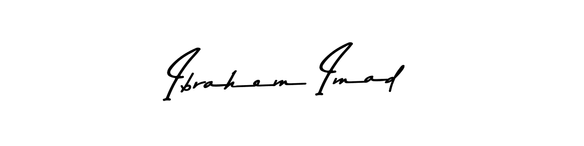 Create a beautiful signature design for name Ibrahem Imad. With this signature (Asem Kandis PERSONAL USE) fonts, you can make a handwritten signature for free. Ibrahem Imad signature style 9 images and pictures png