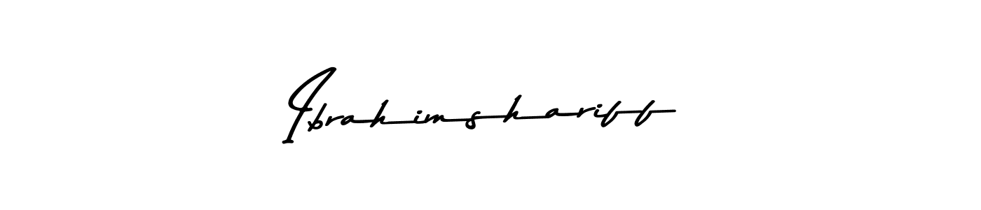 Make a beautiful signature design for name Ibrahimshariff. With this signature (Asem Kandis PERSONAL USE) style, you can create a handwritten signature for free. Ibrahimshariff signature style 9 images and pictures png