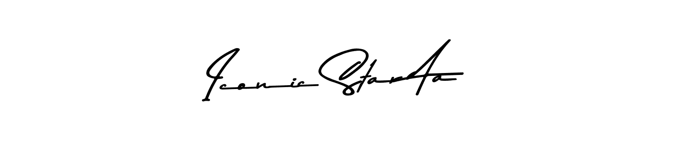 The best way (Asem Kandis PERSONAL USE) to make a short signature is to pick only two or three words in your name. The name Iconic Star Aa include a total of six letters. For converting this name. Iconic Star Aa signature style 9 images and pictures png